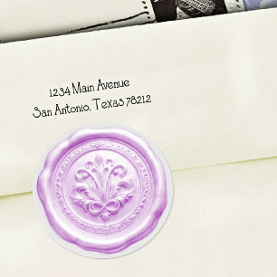 Faux Wax Envelope Seal Style 4 Purple 11