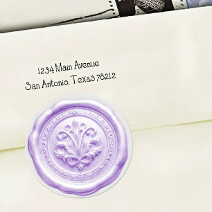 Faux Wax Envelope Seal Style 4 Purple 9