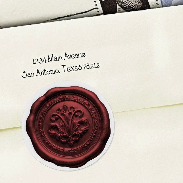 Faux Wax Envelope Seal Style 4 Red 3 (Creator Uploaded)