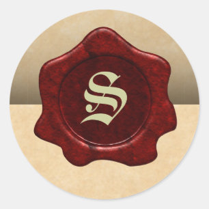 Faux Wax Seal and Parchment Vintage Goth
