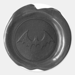 Faux Wax Seal - Black - BAT 02