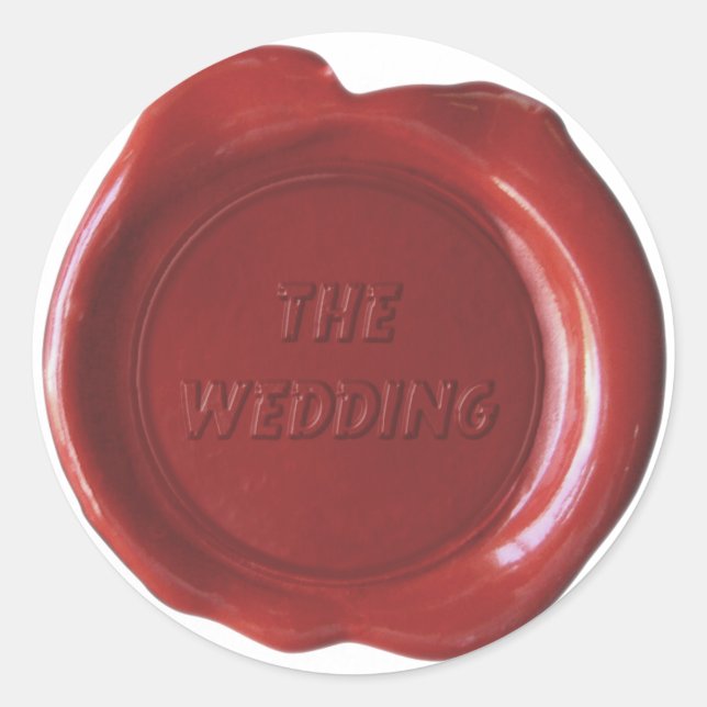 Faux Wax Seal - Blood Red - "the wedding" (Front)