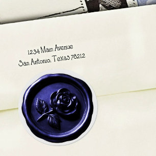 Faux Wax Seal Blue 2 Rose 2 Deep Impression
