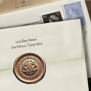 Faux Wax Seal Deep Impression Gold