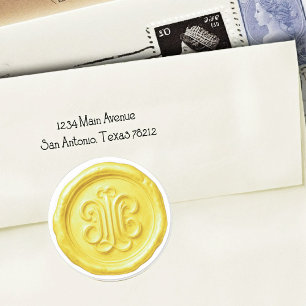 Faux Wax Seal Deep Impression Lemon Yellow
