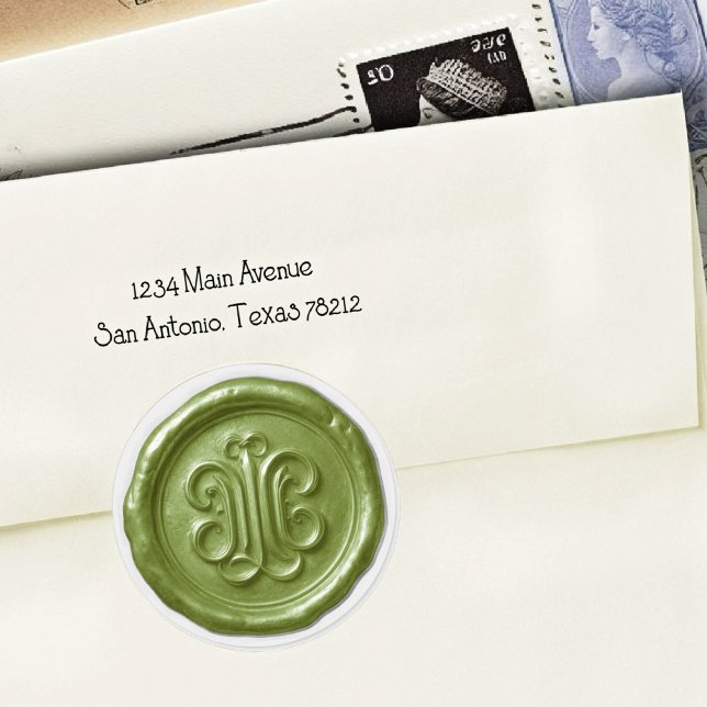 Faux Wax Seal Deep Impression Olive Green (Creator Uploaded)