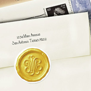 Faux Wax Seal Deep Impression Yellow