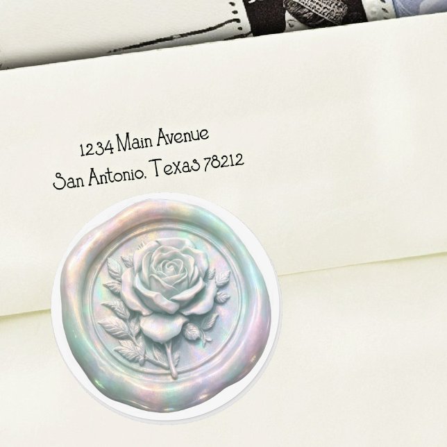 Faux Wax Seal Iridescent Rose Deep Impression (Creator Uploaded)