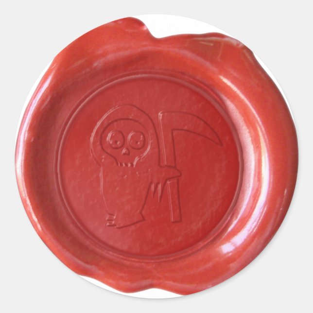 Faux Wax Seal - Red - GRIM REAPER (Front)