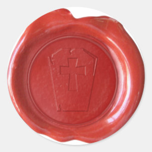 Faux Wax Seal - Red - TOMBSTONE