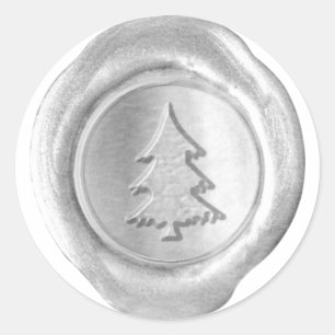 Faux Wax Seal - Silver - CHRISTMAS TREE II