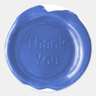 Faux Wax Seals - Blue - Bold - Thank You