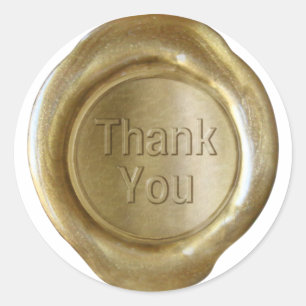 Faux Wax Seals - Gold - Bold - Thank You