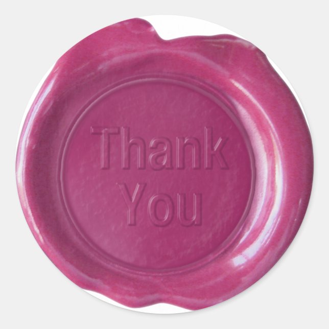 Faux Wax Seals - Rose - Bold - Thank You (Front)