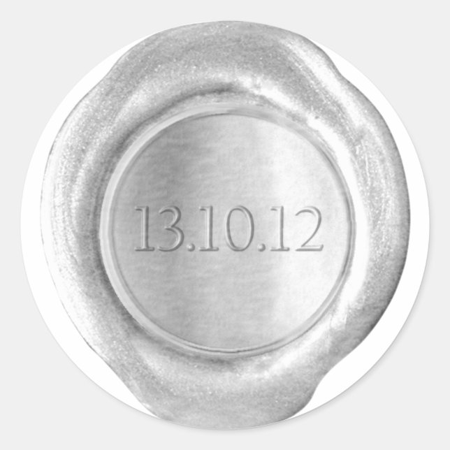 Faux Wax Seals - Silver - Custom - Aila's Date (Front)