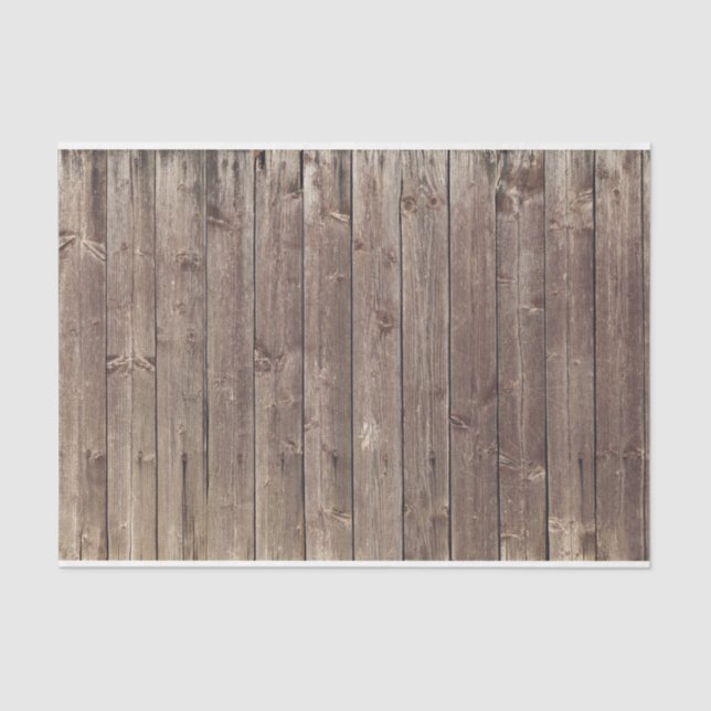 Faux Weathered Barn Wood Background Decoupage Tissue Paper (Front)