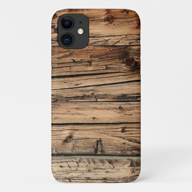 Faux weathered rustic oak wood Case-Mate iPhone case (Back)