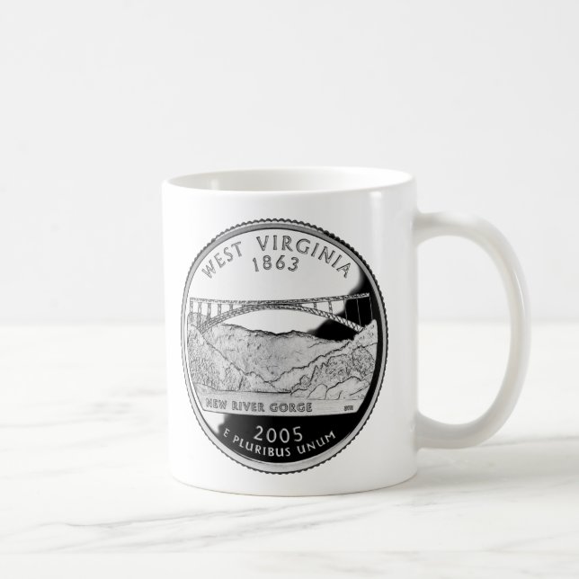 Faux West Virginia State Quarter Coffee Mug (Right)