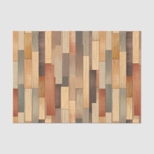Faux Western wood tiled pattern Tissue Paper