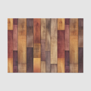 Faux Western wood tiled pattern Tissue Paper