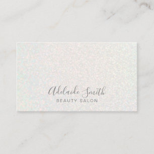 FAUX white glitter background Business Card