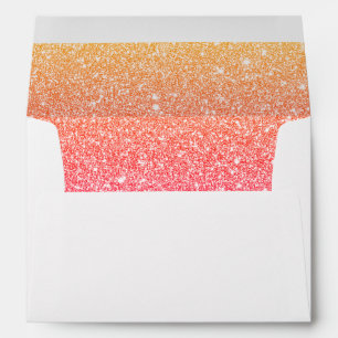 Faux White Glitter Confetti Foil Sparkle Envelopes