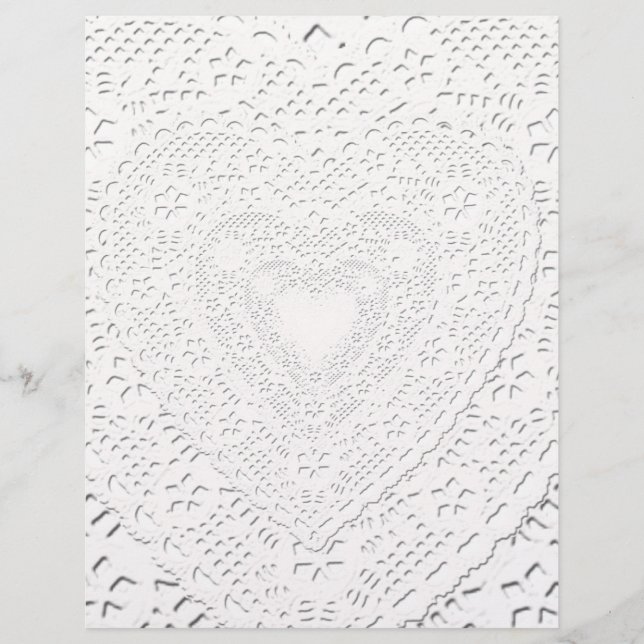Faux White Lace Fabric Background (Front)