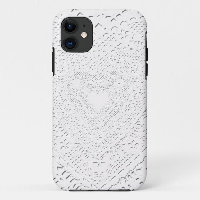 Faux White Lace Fabric Background Case-Mate iPhone Case (Back)