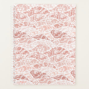 Faux White Lace Fishnet Planner