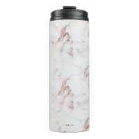 Faux White Marble and Rose Gold Custom