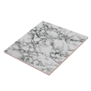 Faux White Marble Stone Ceramic Tile