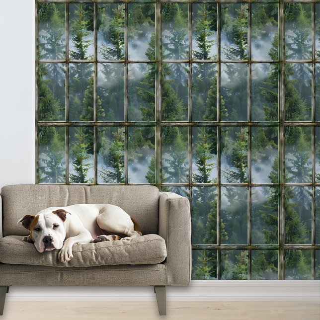 Faux Window Forest Background  Wallpaper (Creator Uploaded)
