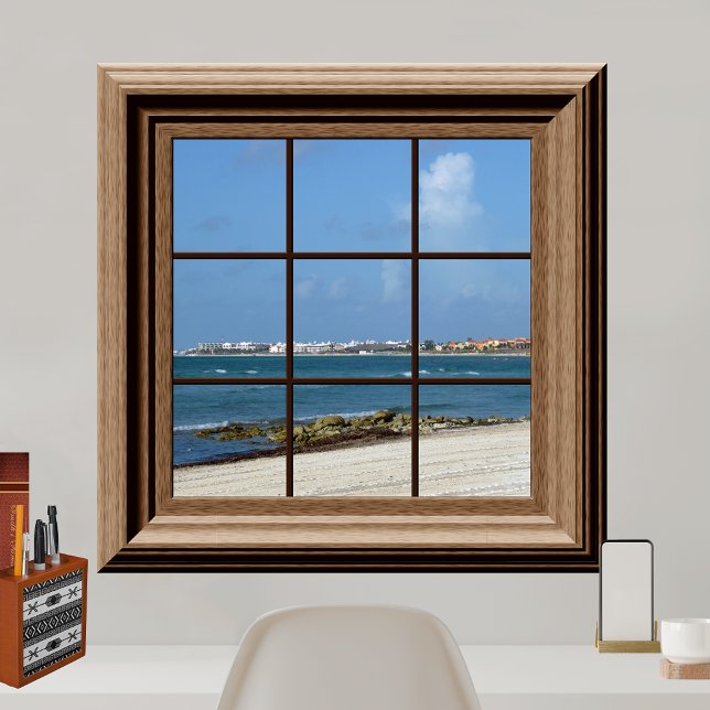 Faux Window Poster Beach Scene Relaxing View (Creator Uploaded)