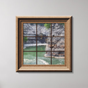 Faux Window Scene Genesee River Gorge Canvas Print