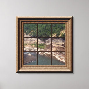 Faux Window Scene Genesee River Gorge Canvas Print