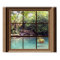 Faux Window View Peaceful Water Garden Zen
