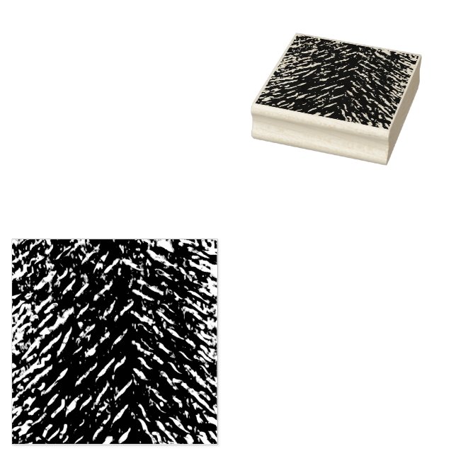 Faux Wolf Fur texture Rubber Stamp (Stamped)