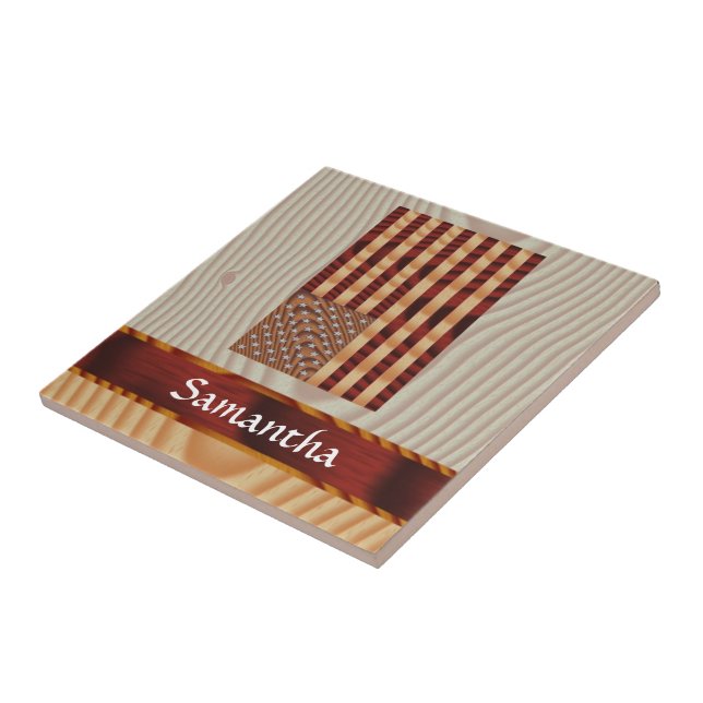 Faux wood American flag Tile (Side)