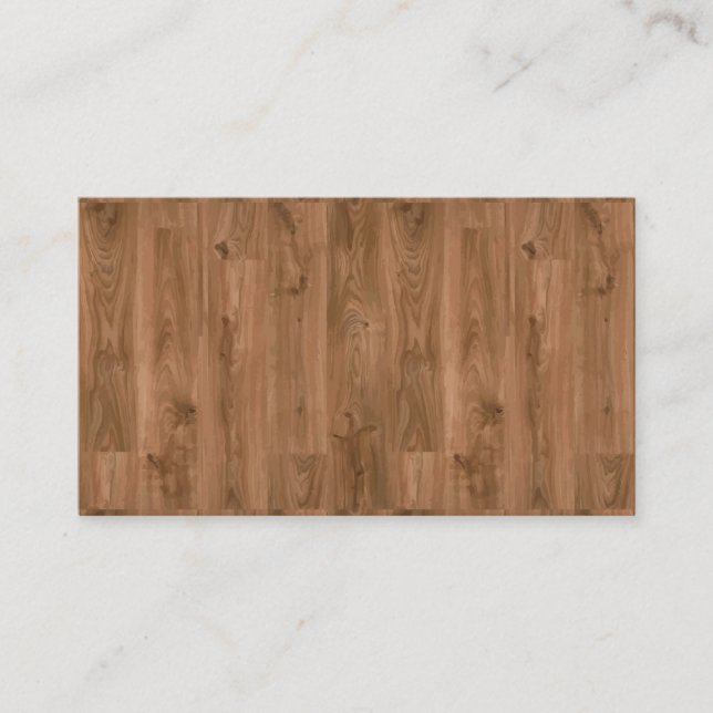 Faux Wood Grain Background Blank Business Cards (Front)