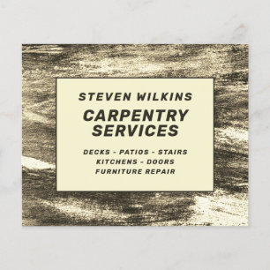 Faux wood minimalist flyer