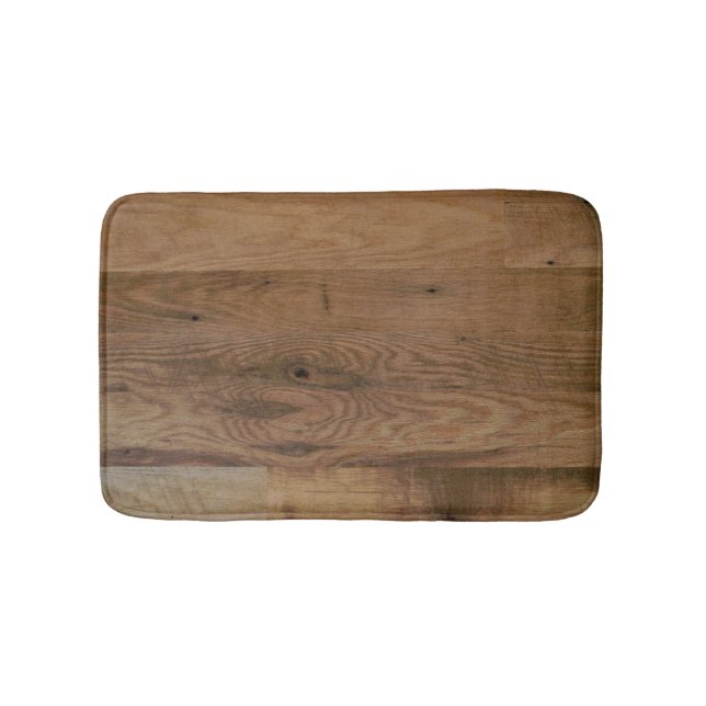 Faux Wood Planks Bath Mat (Front)