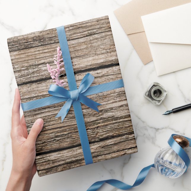 Faux wood Rustic pattern wrapping paper (Gifting)