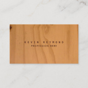 faux wood texture professional elegant business card