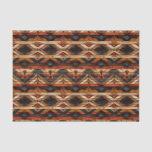 Faux wood tiled Western pattern decoupage  Tissue Paper