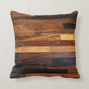 Faux Wooden Floor Slats Cushion