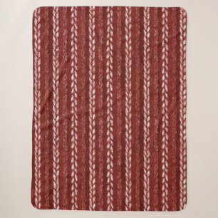 Faux Woven Red Threads Christmas Sherpa Blanket