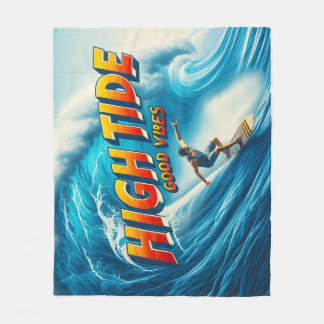 Faux Wrapped Canvas Print Fleece Blanket