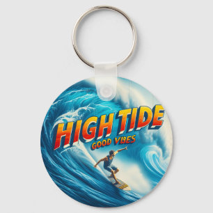 Faux Wrapped Canvas Print Key Ring