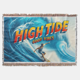 Faux Wrapped Canvas Print Throw Blanket