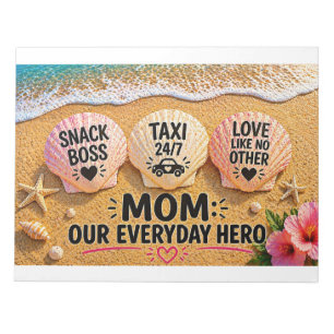 Faux Wrapped Canvas PrintFunny Mum Beach Shirt – S Notepad